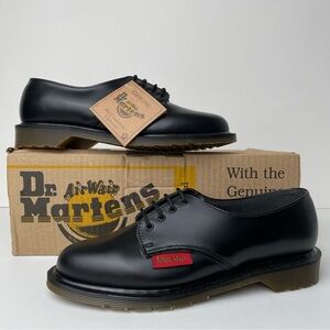 Vintage Dr. Martens England Black Leather Royal Mail Post Office Oxfords UK 4.5